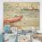Designart - Lake House Canoes I - Lake House Print on Natural Pine Wood